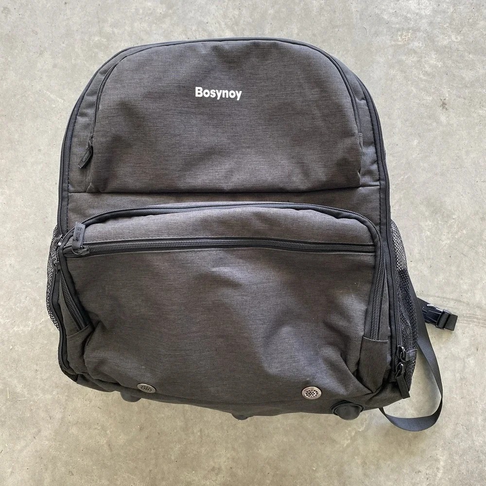 Bosynoy 2 Ball Bowling Backpack, Bowling Bag with Shoe Compartment, Black